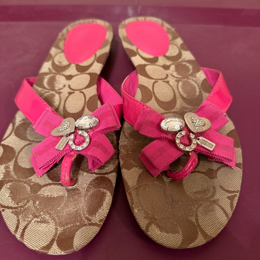 COACH Sparkle Serenity Pink Sandals